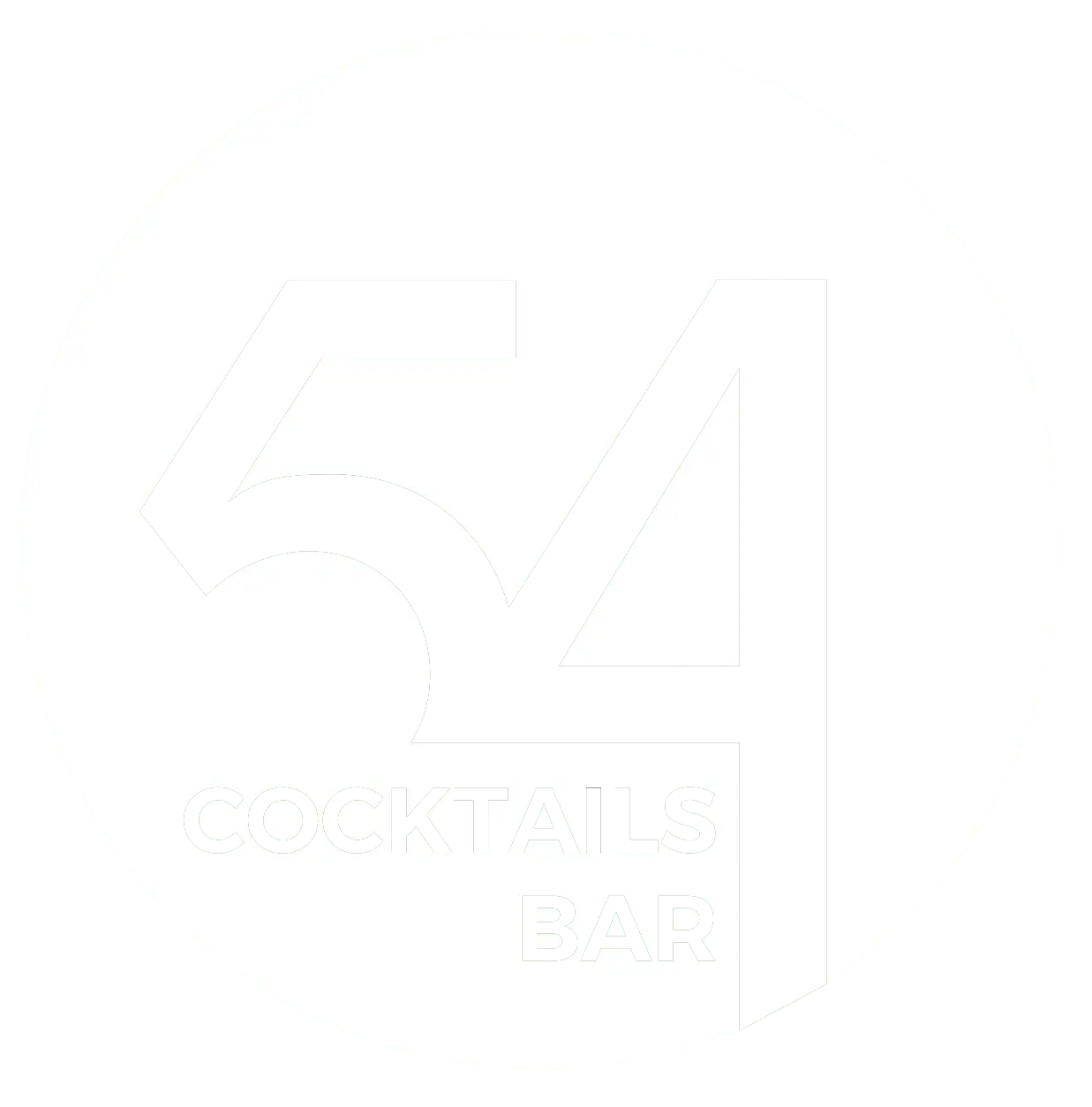 Logo blanc 54 Cocktails Bar